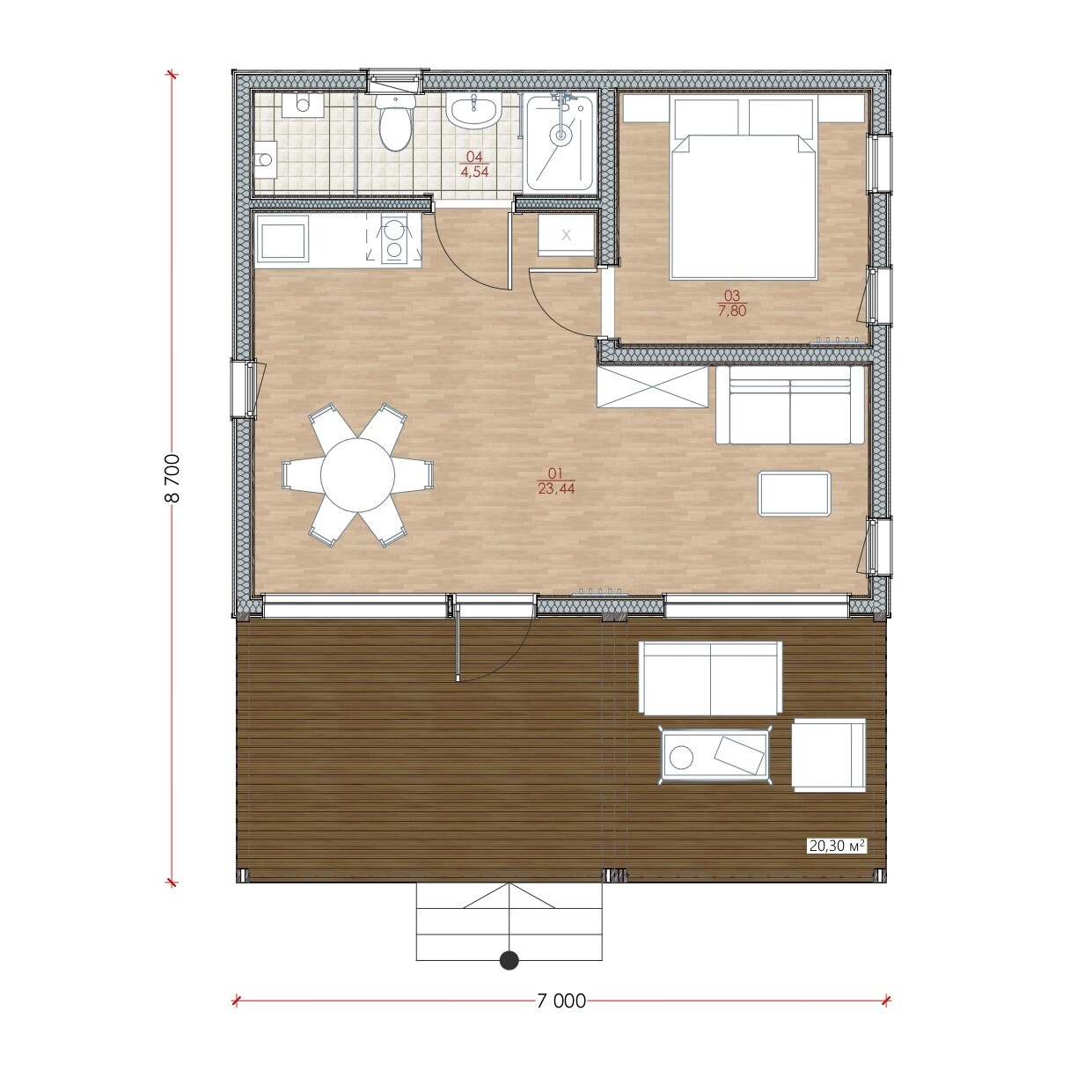 Модульный дом | Mini 55-02