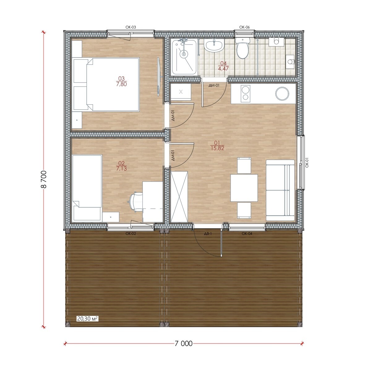 Модульный дом | Mini 55-01