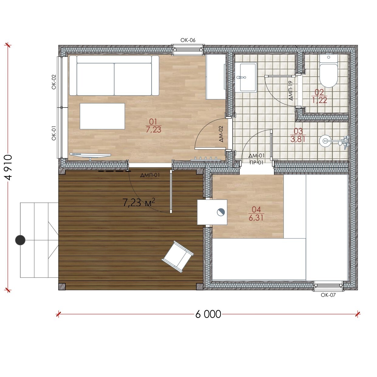Дома для сдачи в аренду | Проект модульного дома Mini 26-01