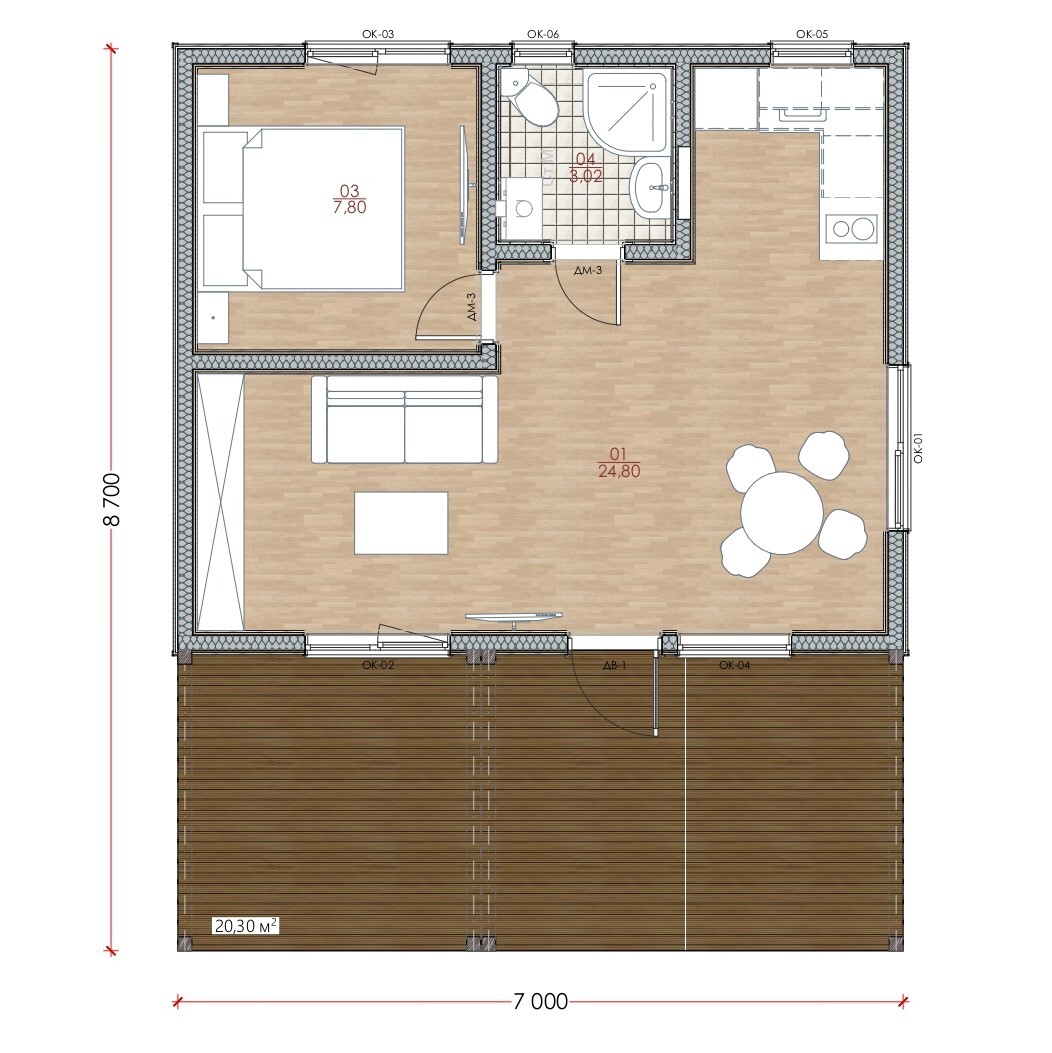 Модульный дом | Mini 55-01