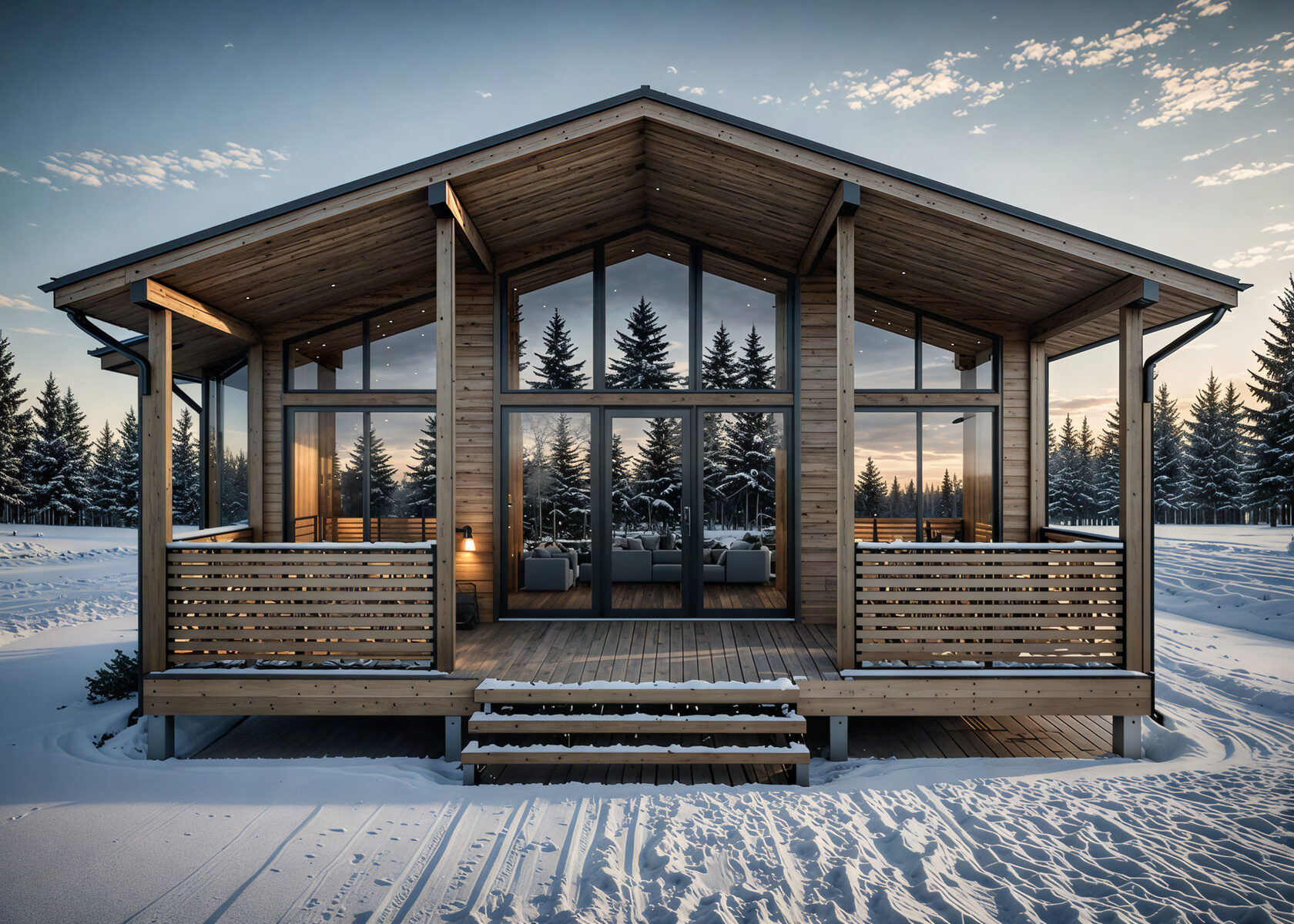 Модульный дом | Optima Classic Open 90